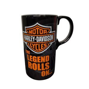 Harley Davidson Motorcycles Tall Ceramic Coffee Mug The Legend Rolls On 2015